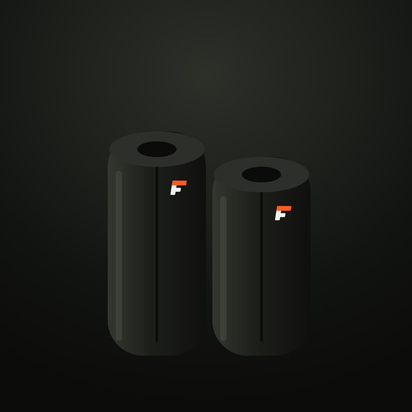 Fat Grips op een donkere achtergrond