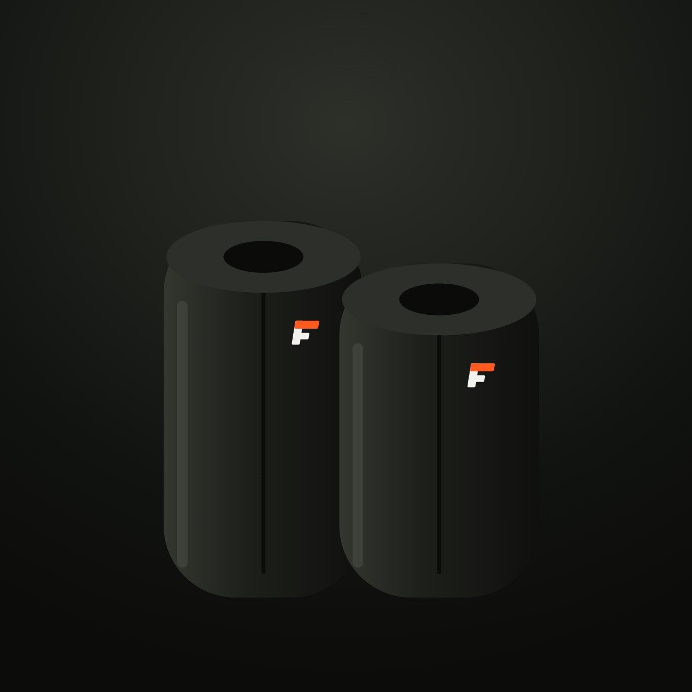 Fat Grips op een donkere achtergrond