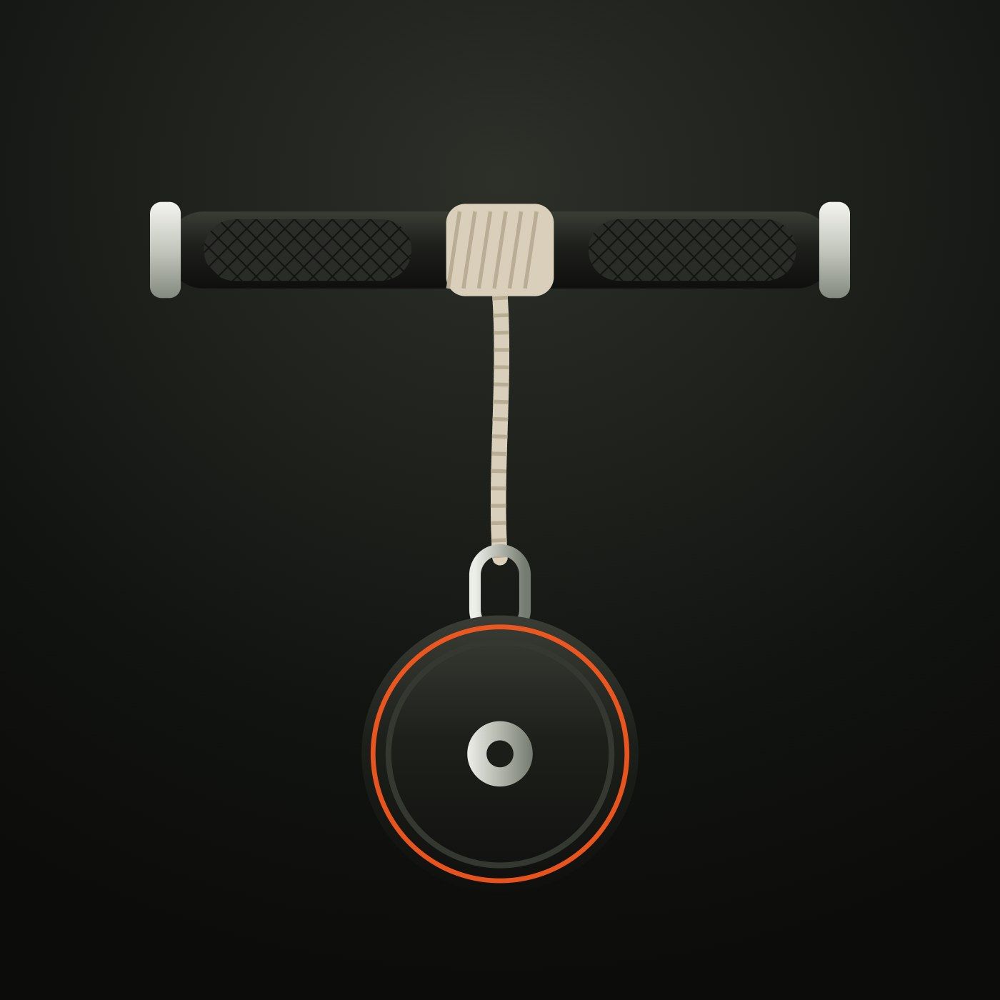 Wrist Roller op een donkere achtergrond
