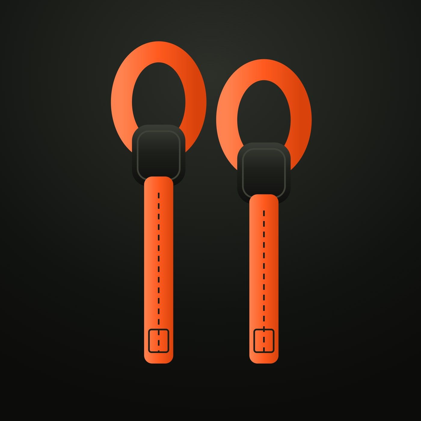 Lifting Straps op een donkere achtergrond